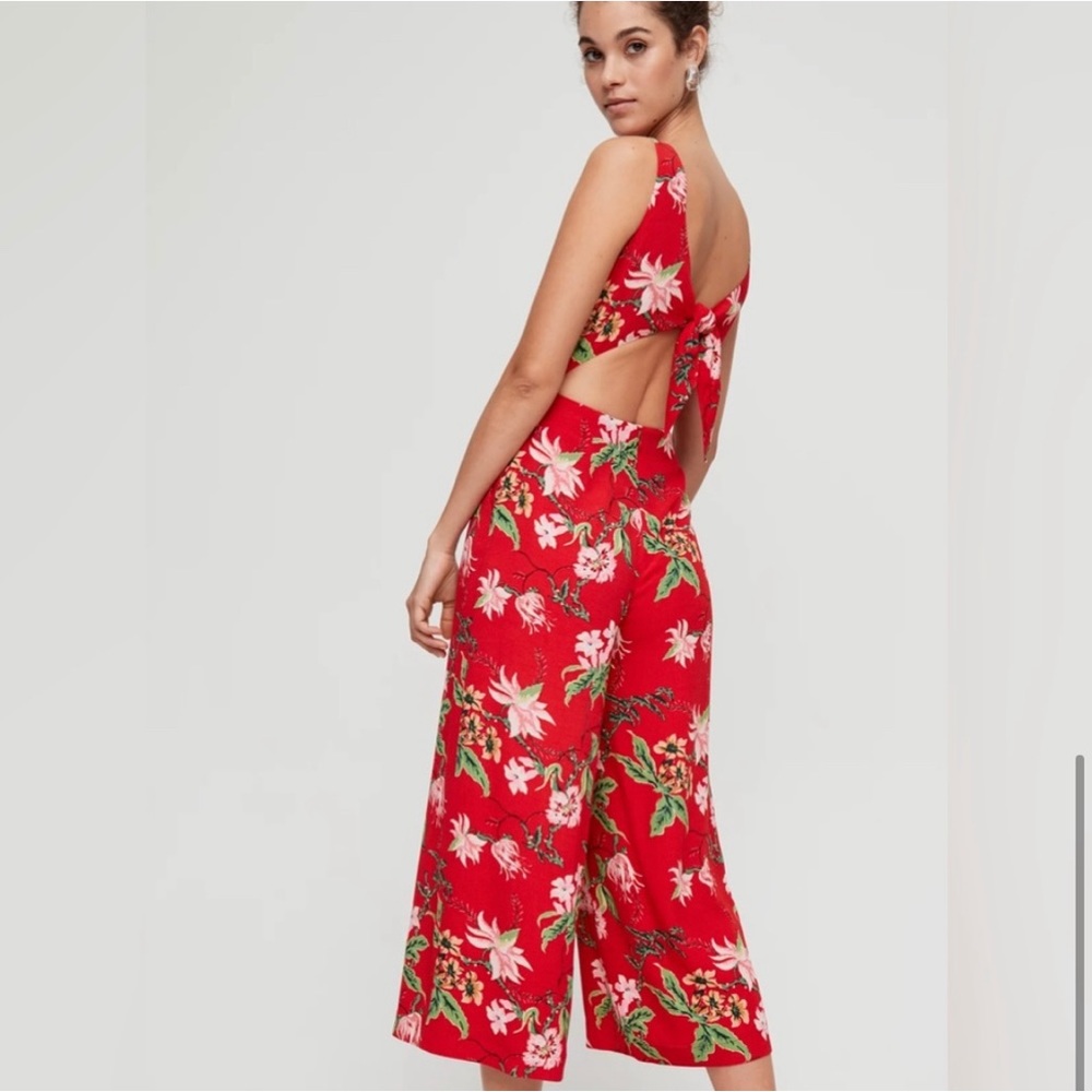 Wilfred Écoulement Jumpsuit Goji Berry Color Size 0 Fits like an XS